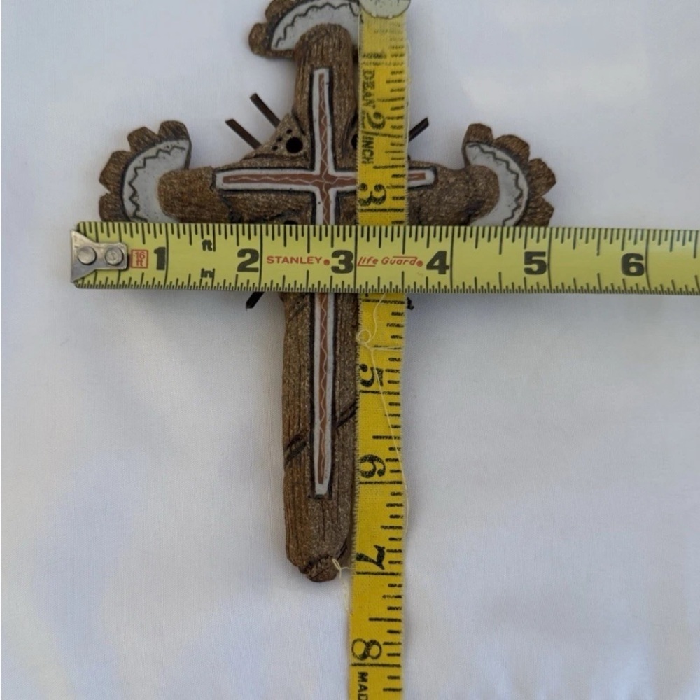 Clay Textured Cross Wall Hanging
Southwestern Design Ready To Hang Hook - Picture 3 of 3
